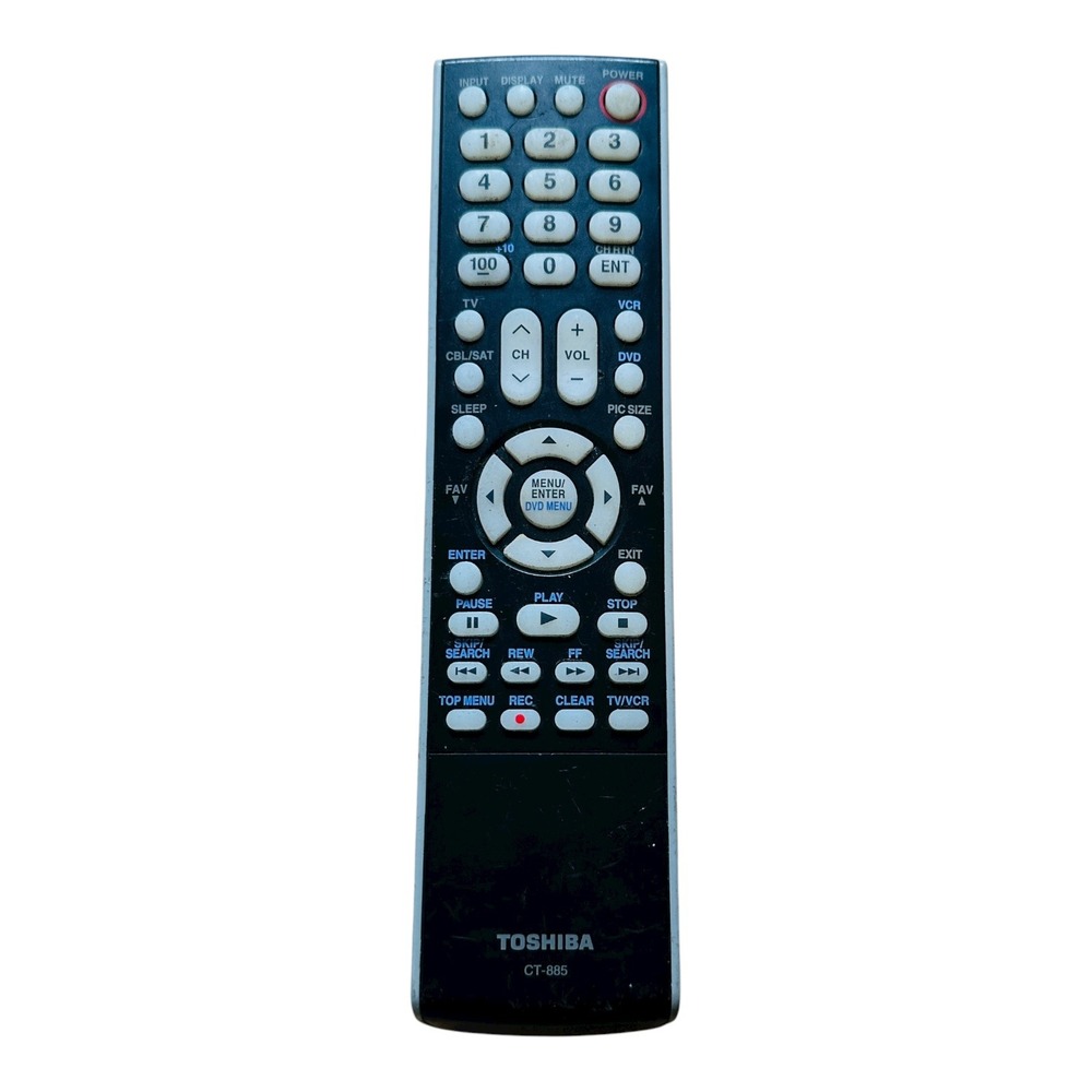 Toshiba CT-885 TV VCR DVD Remote Control Tested